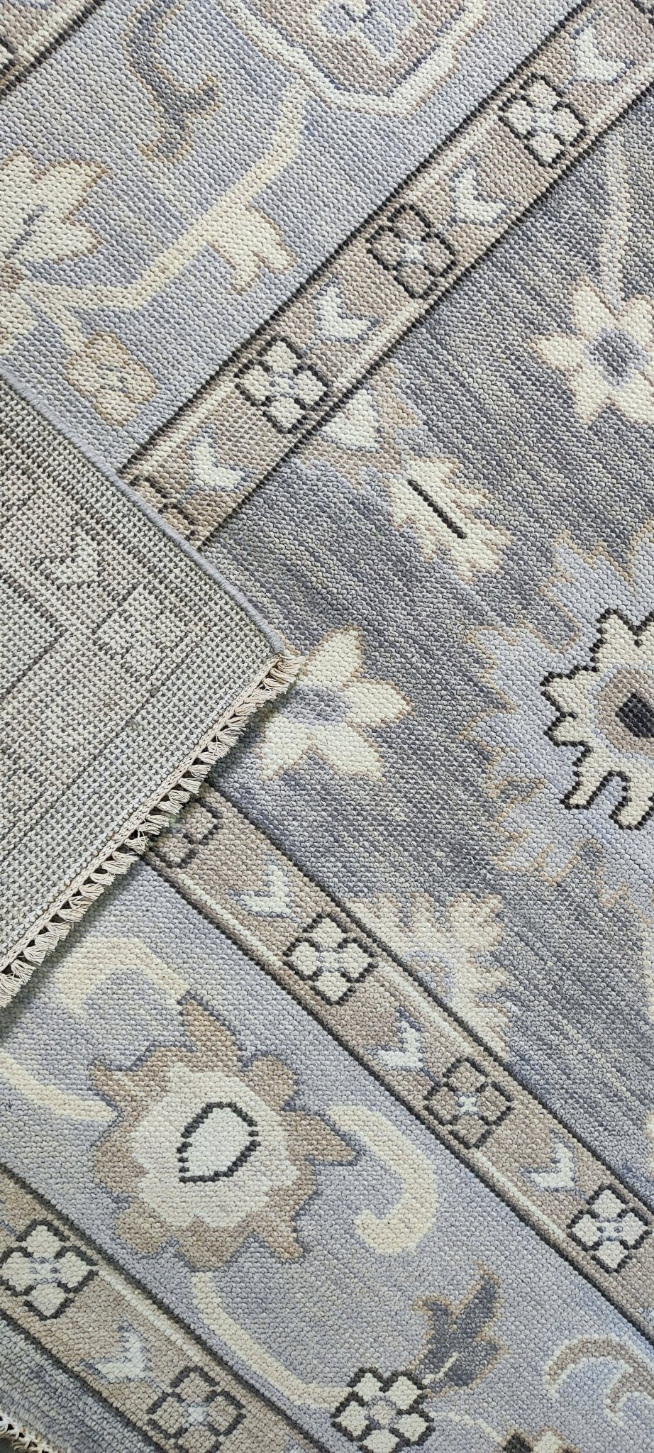 Tash 9x11.6 Hand Knotted Grey & Silver Turkish Oushak | Banana Manor Rug Factory Outlet