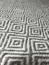 Tava 5.6x7.6 Handwoven Silver & Grey Diamond | Banana Manor Rug Factory Outlet