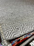 Tava 5.6x7.6 Handwoven Silver & Grey Diamond | Banana Manor Rug Factory Outlet