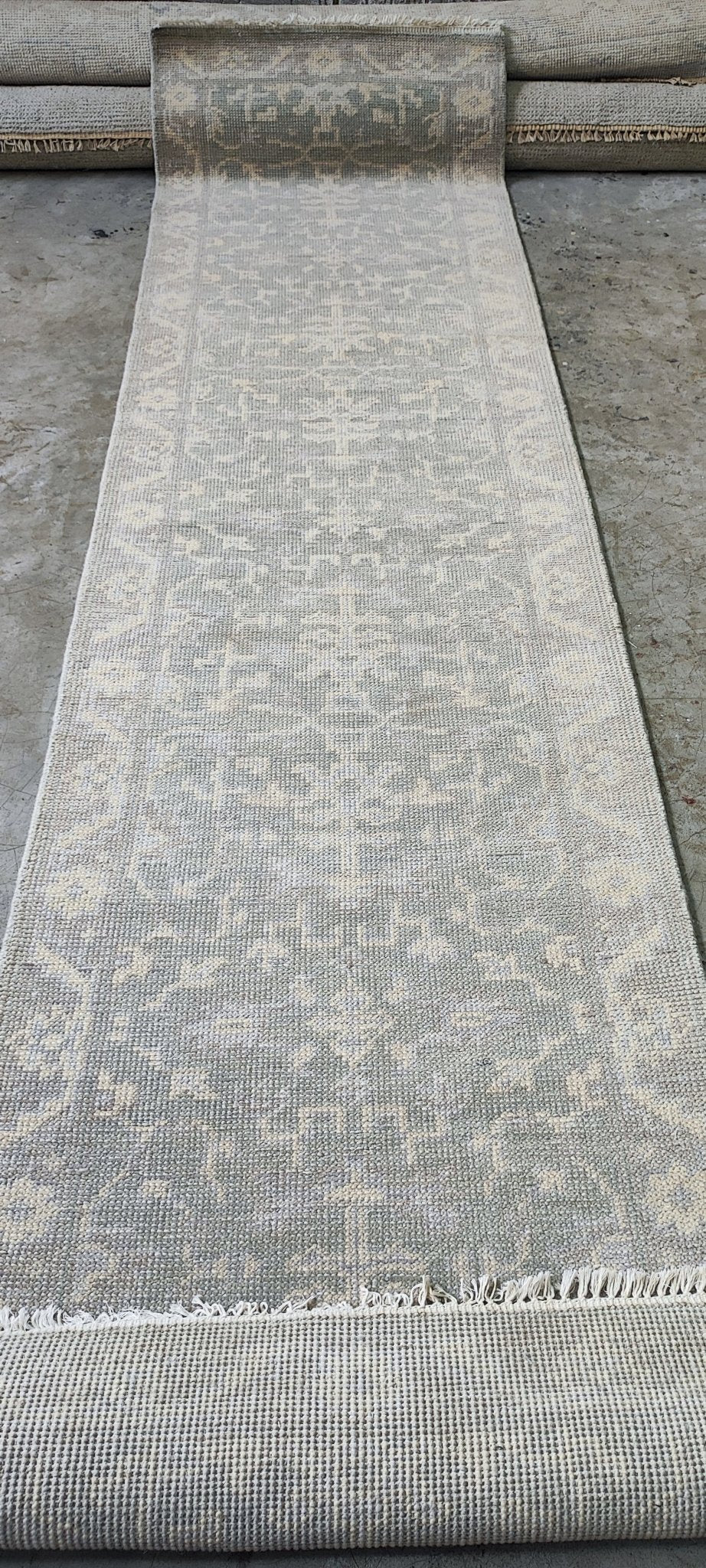 Tennessee Thomas 2.6x10 Hand Knotted Grey & Silver Turkish Oushak | Banana Manor Rug Factory Outlet