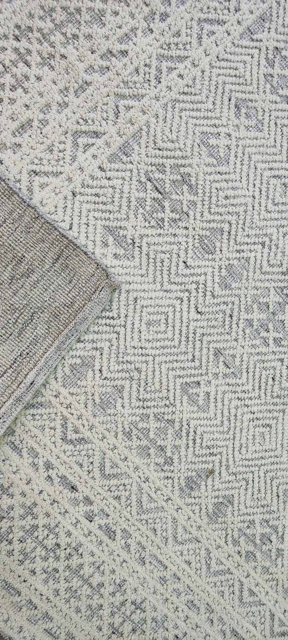 Terence 9x12 Hand-Knotted Ivory & Grey Modern | Banana Manor Rug Factory Outlet