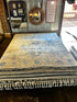 Terina 9x11.9 Blue Silver & Tan Erased Hand Knotted | Banana Manor Rug Factory Outlet