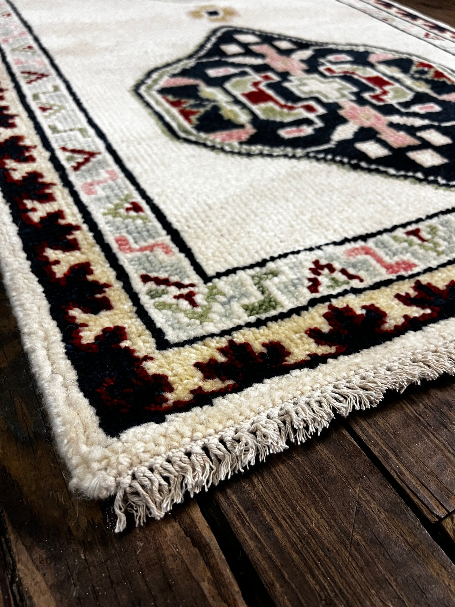 Terri 2.6x11.9 Hand-Knotted Ivory Oushak Runner | Banana Manor Rug Factory Outlet