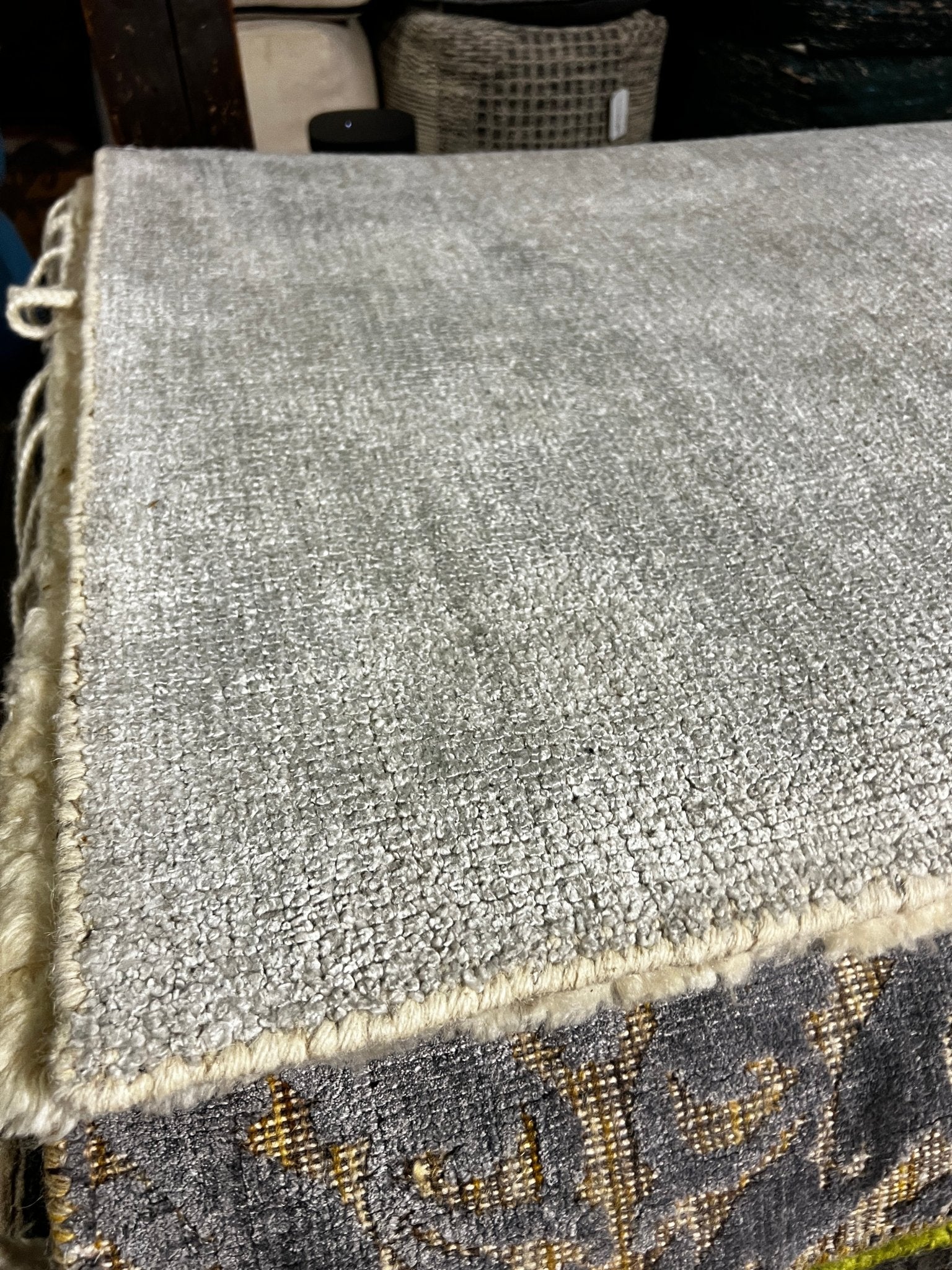 The Candyman 2.9x6.6 Silver Handwoven Runner | Banana Manor Rug Factory Outlet