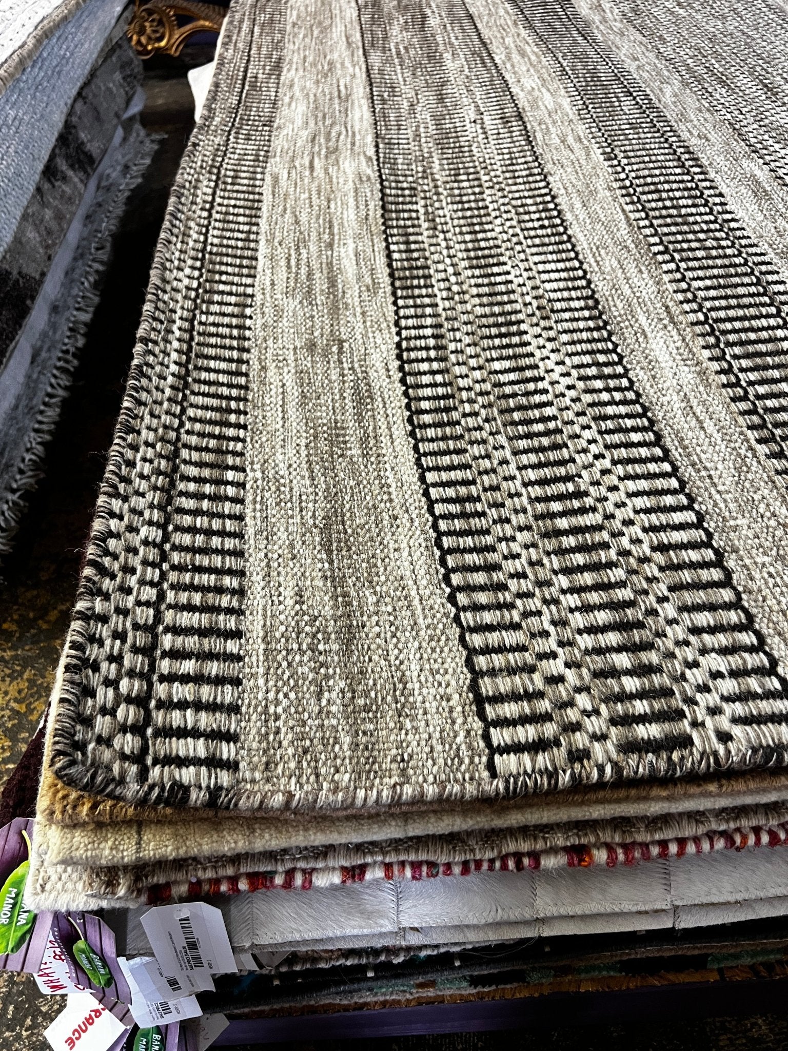The Friendly Bar 6x8.6 Handwoven Brown Mix Grass | Banana Manor Rug Factory Outlet