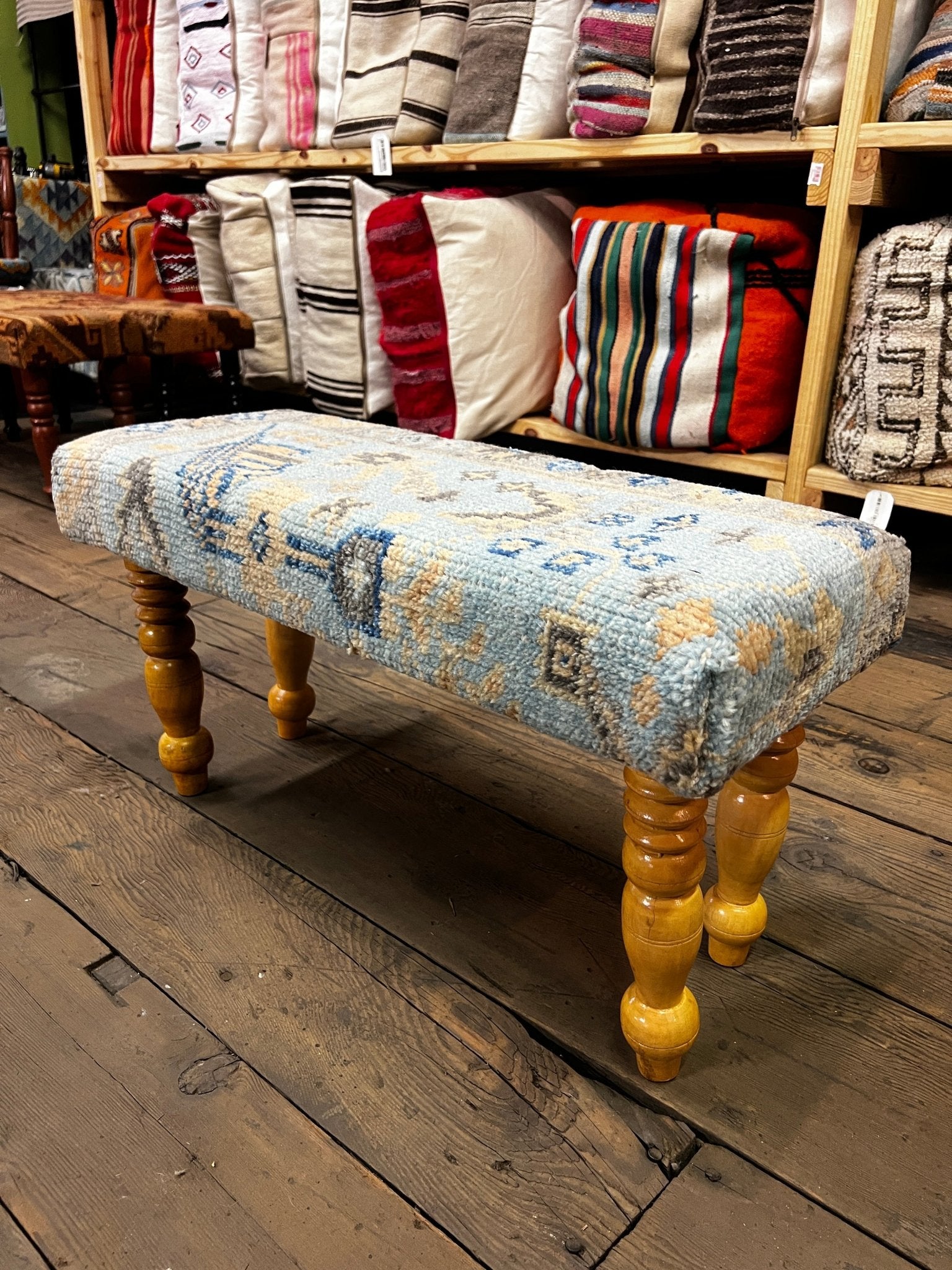 Thelma Ritter 30x12x16 Wooden Upholstered Bench | Banana Manor Rug Factory Outlet