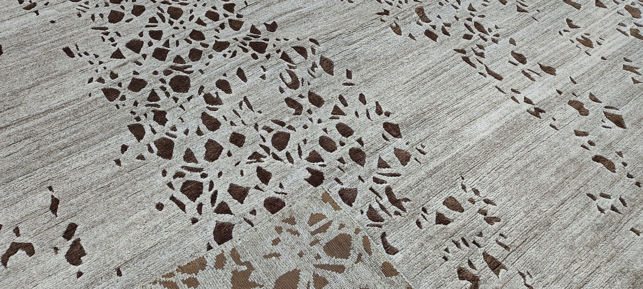 Timothy 8x10 Hand-Knotted Beige & Brown Abstract | Banana Manor Rug Factory Outlet