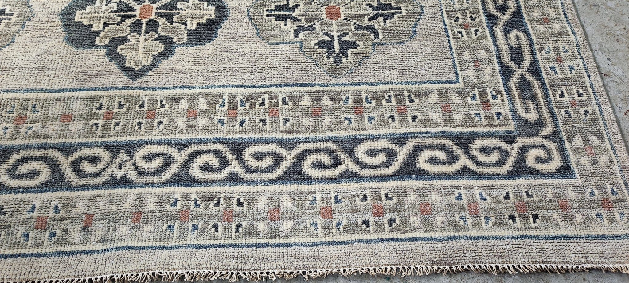 Tisa 8x10.3 Hand-Knotted Tan & Grey Oushak | Banana Manor Rug Factory Outlet