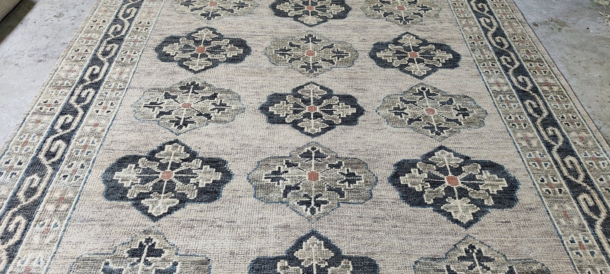 Tisa 8x10.3 Hand-Knotted Tan & Grey Oushak | Banana Manor Rug Factory Outlet