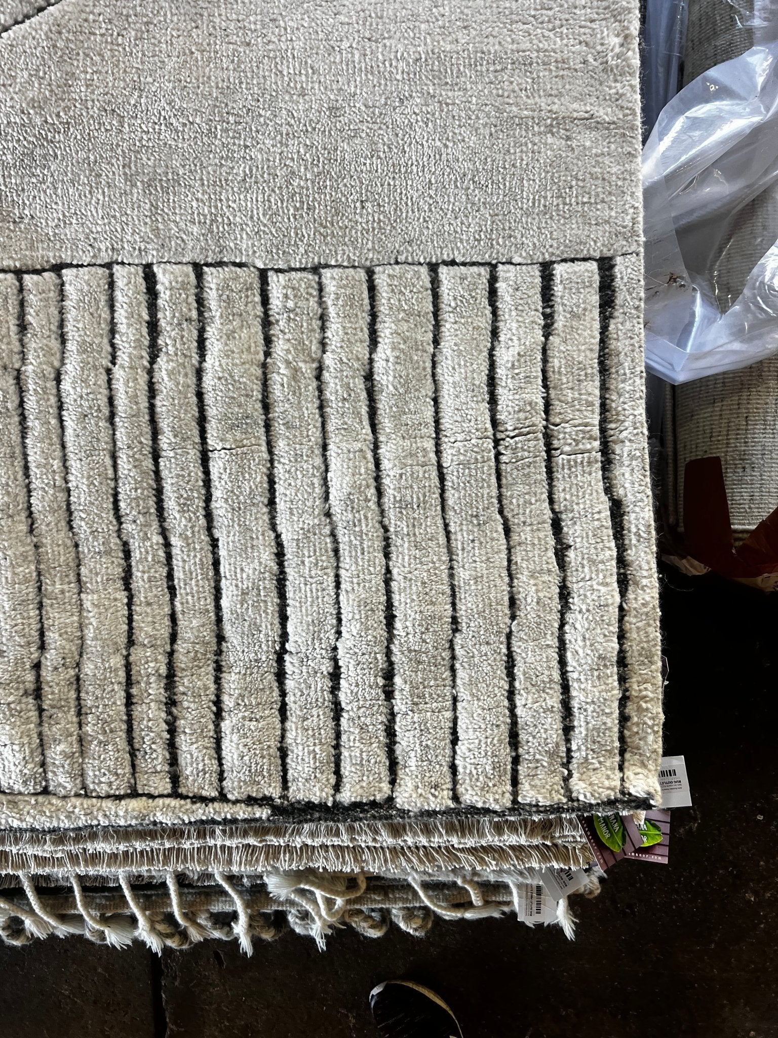 Tomas 9x12 Hand-Knotted Ivory & Grey Modern | Banana Manor Rug Factory Outlet