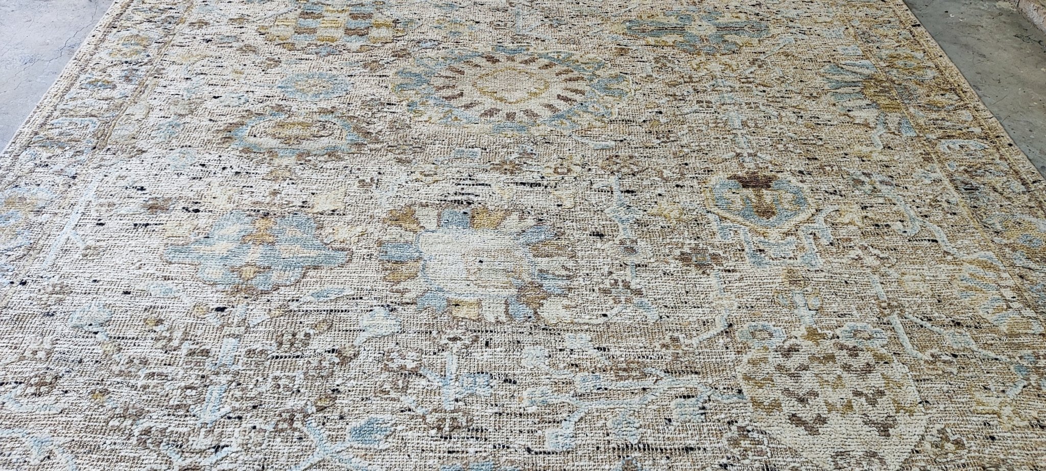 Tommaso 9.3x11.6 Natural Abstract Oushak | Banana Manor Rug Factory Outlet