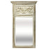 Tommy Trumeau Carved Wood Mirror in Distressed White | Banana Manor Rug Company