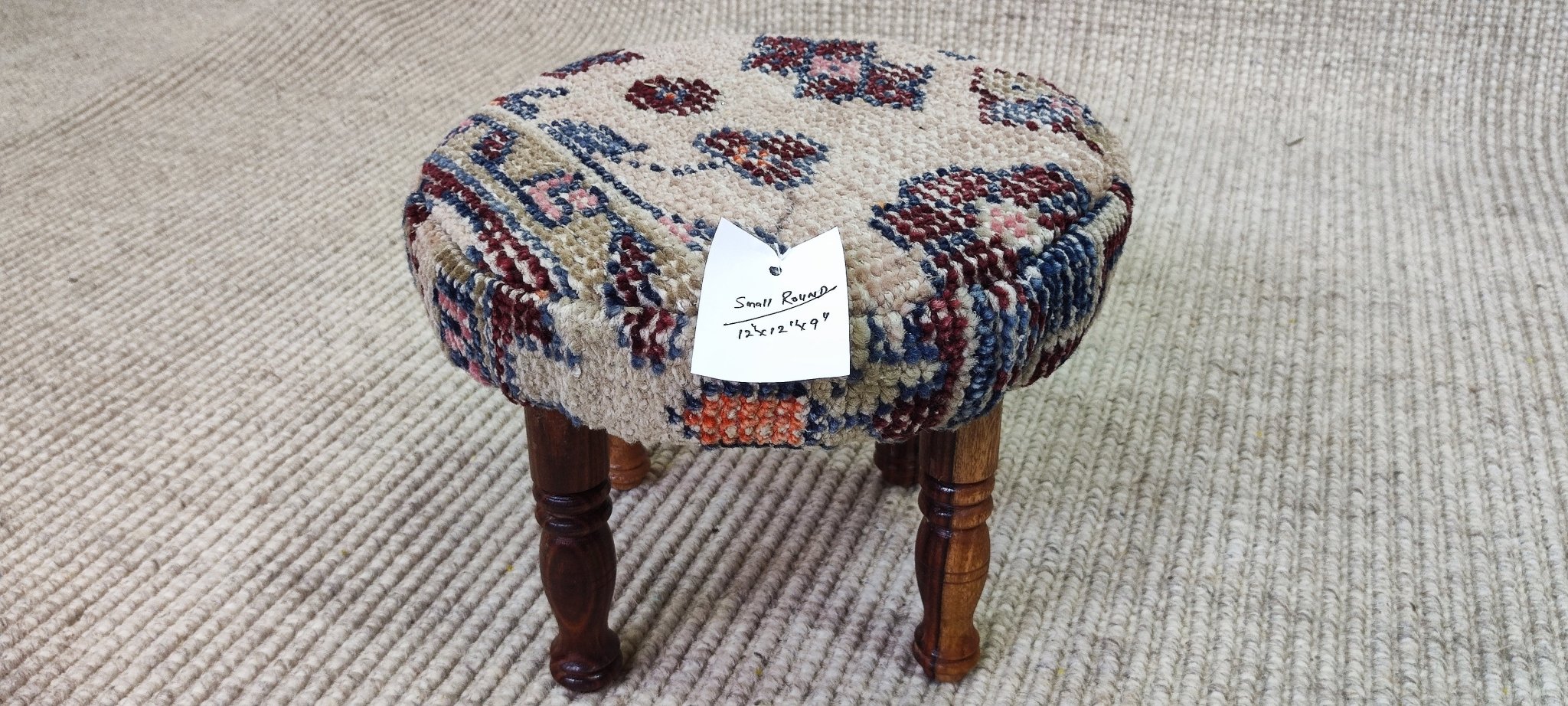 Toyo 12x12x9 Wooden Upholstered Stool | Banana Manor Rug Factory Outlet