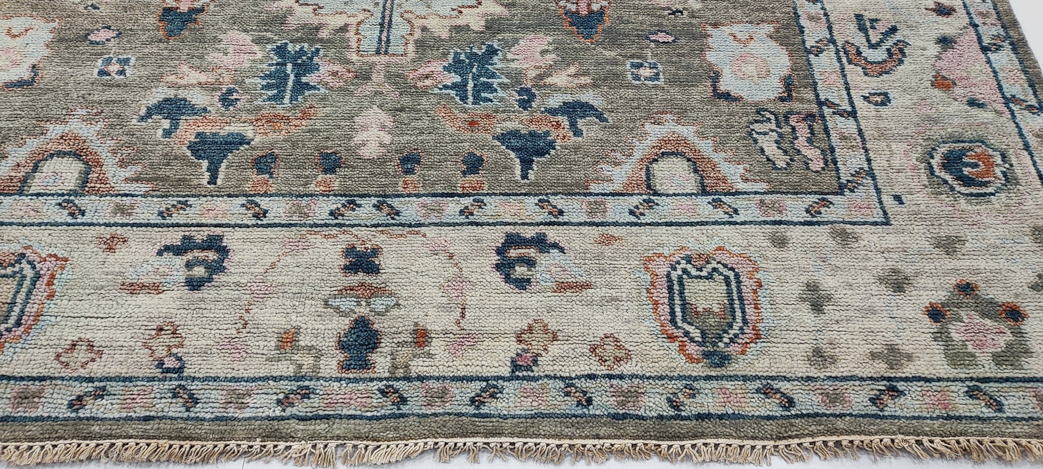 Tracy 8x10 Hand-Knotted Tan & Beige Oushak | Banana Manor Rug Factory Outlet