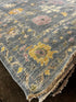 Tunay 8.5x9.10 Blue, Gold, and Lilac Hand-Knotted Afghani Oushak | Banana Manor Rug Company