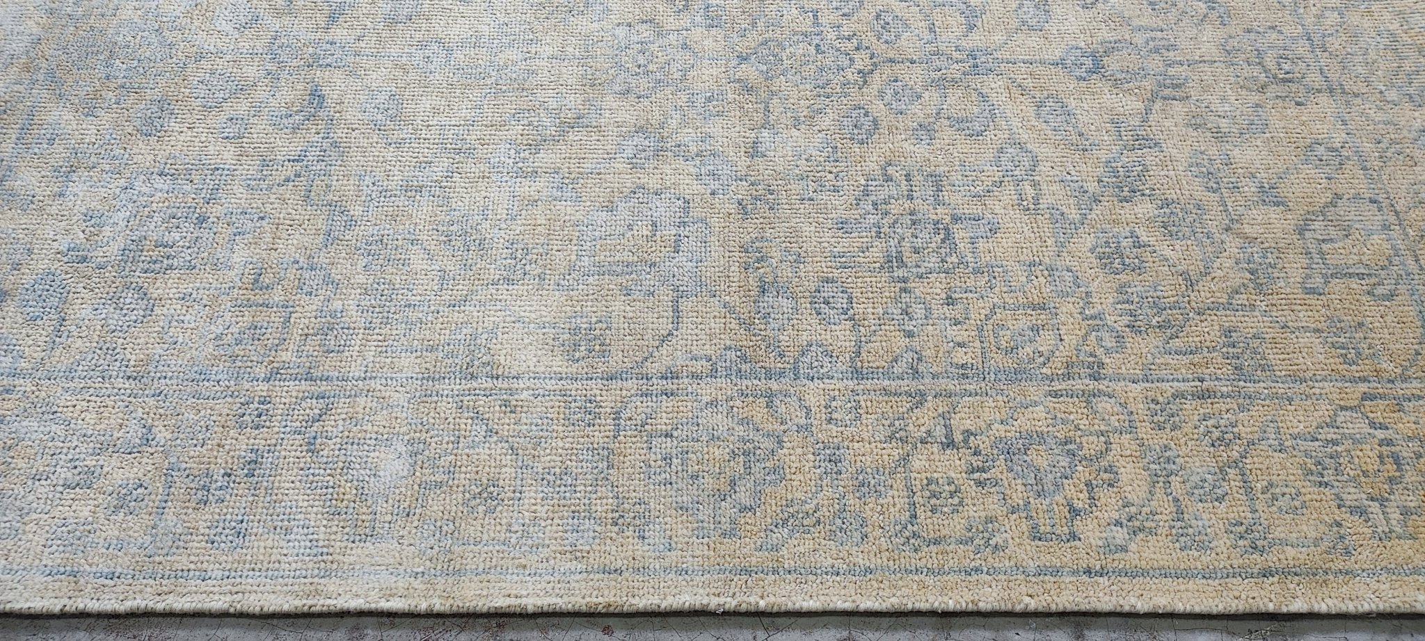 Tuppy 4x6 Hand-Knotted Beige & Silver Oushak | Banana Manor Rug Factory Outlet