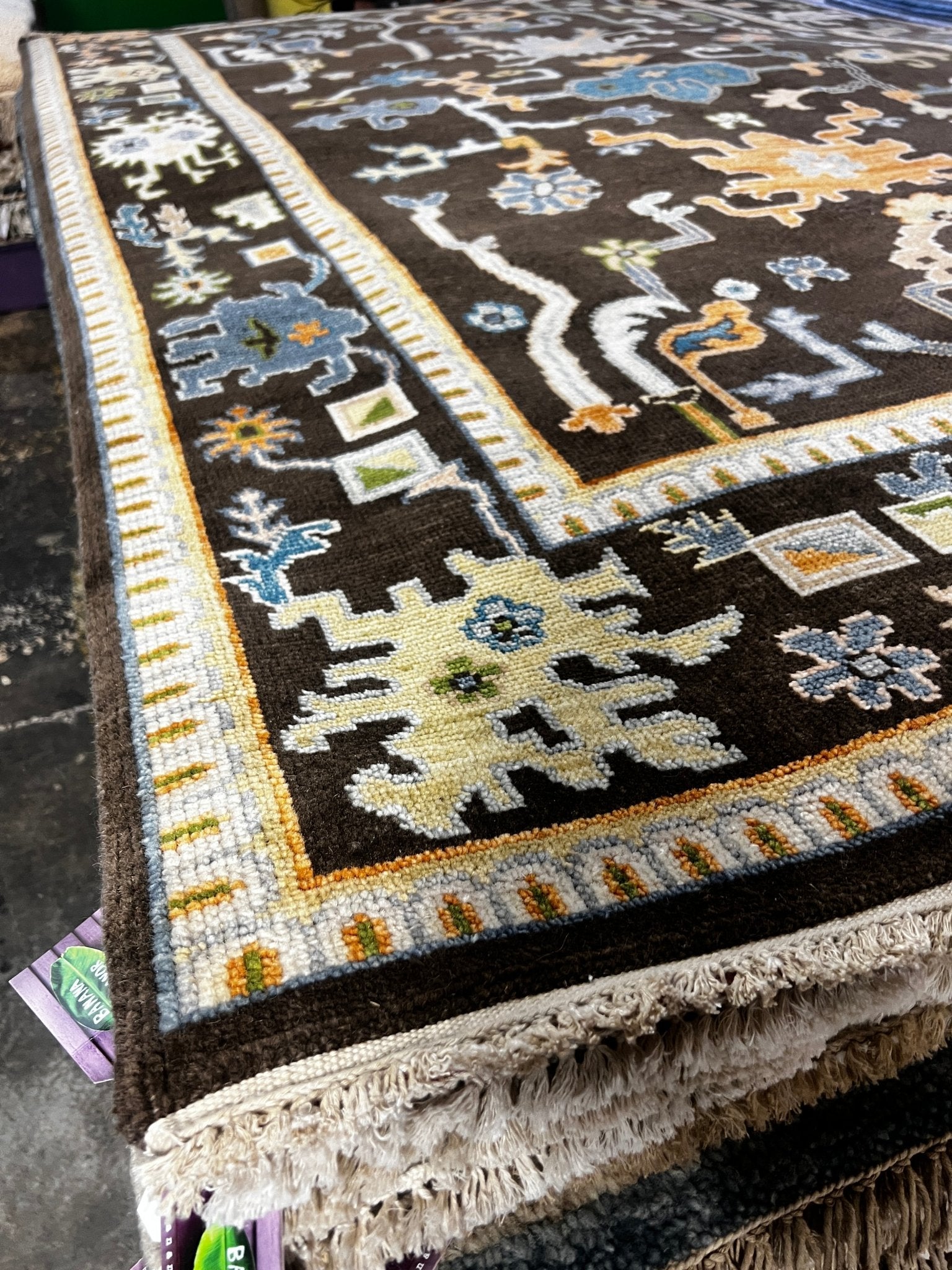 Uta Erickson 6x9 Hand-Knotted Brown Oushak | Banana Manor Rug Factory Outlet