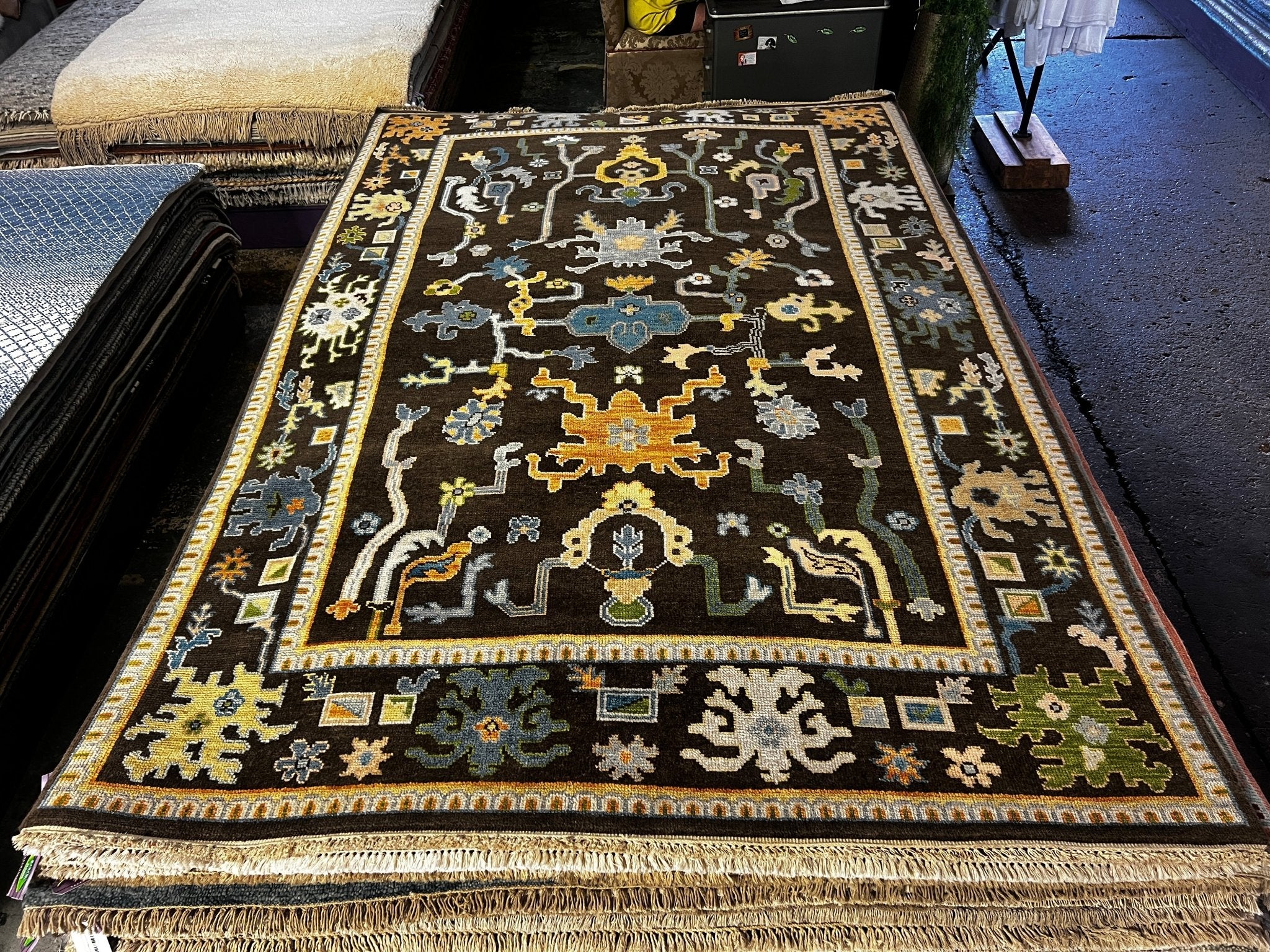 Uta Erickson 6x9 Hand-Knotted Brown Oushak | Banana Manor Rug Factory Outlet