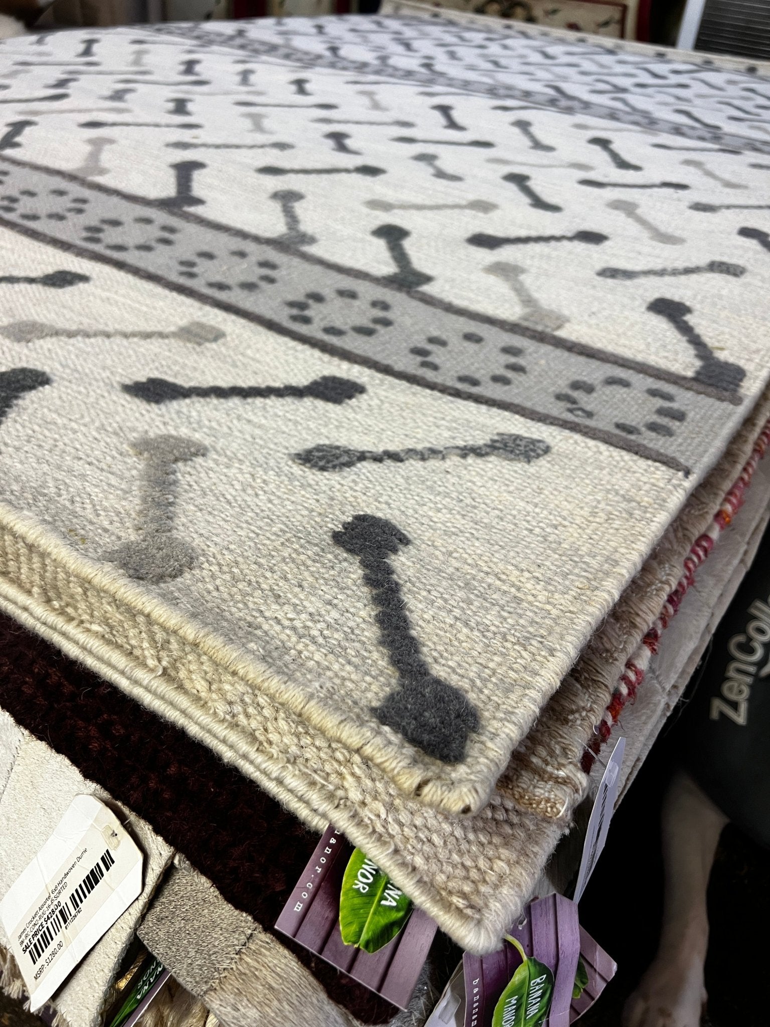 Vals 6x9 Handwoven Ivory & Grey Modern | Banana Manor Rug Factory Outlet