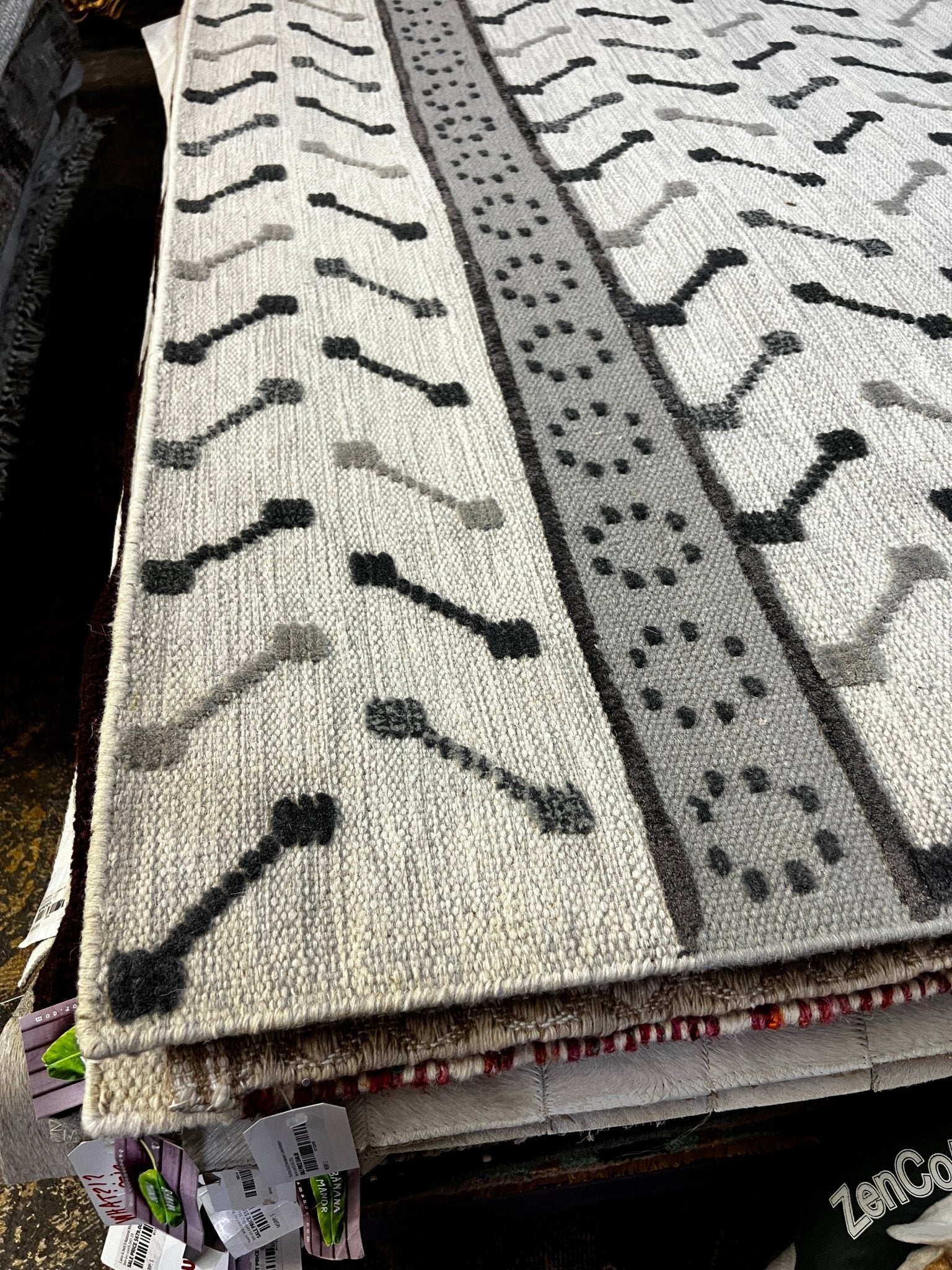 Vals 6x9 Handwoven Ivory & Grey Modern | Banana Manor Rug Factory Outlet