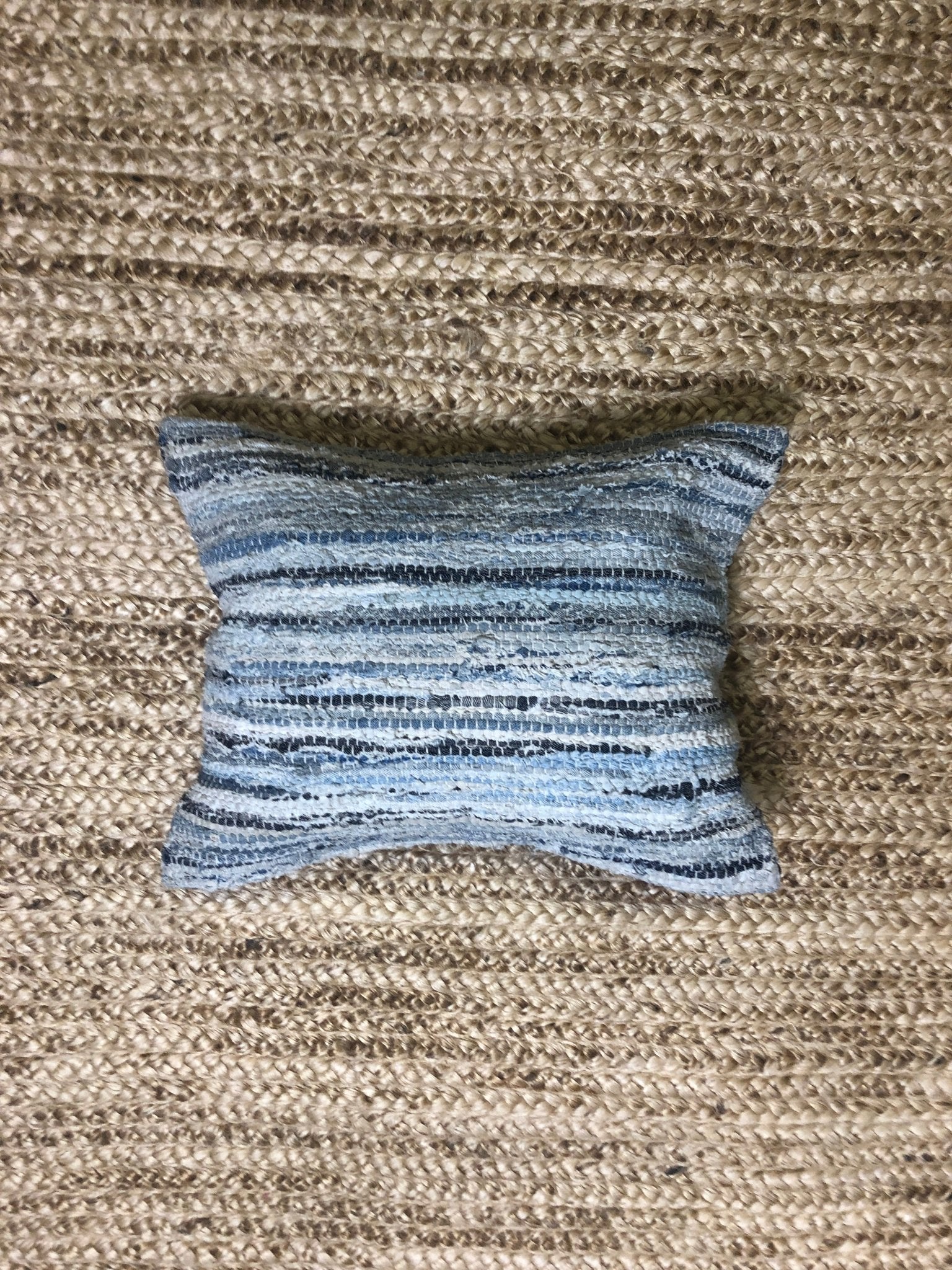 Vesper Small Blue Striped Pillow | Banana Manor Rug Company