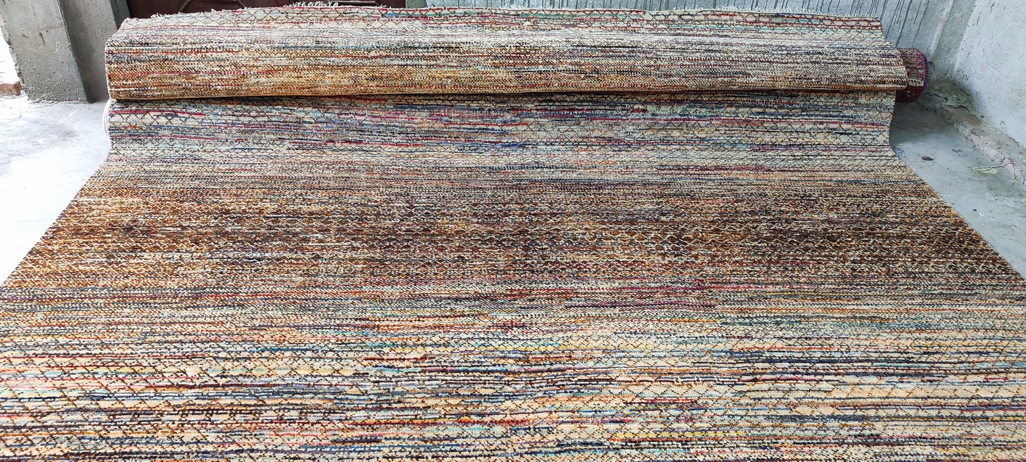 Vicki 10.3x14 Hand Knotted Rust Mix | Banana Manor Rug Factory Outlet