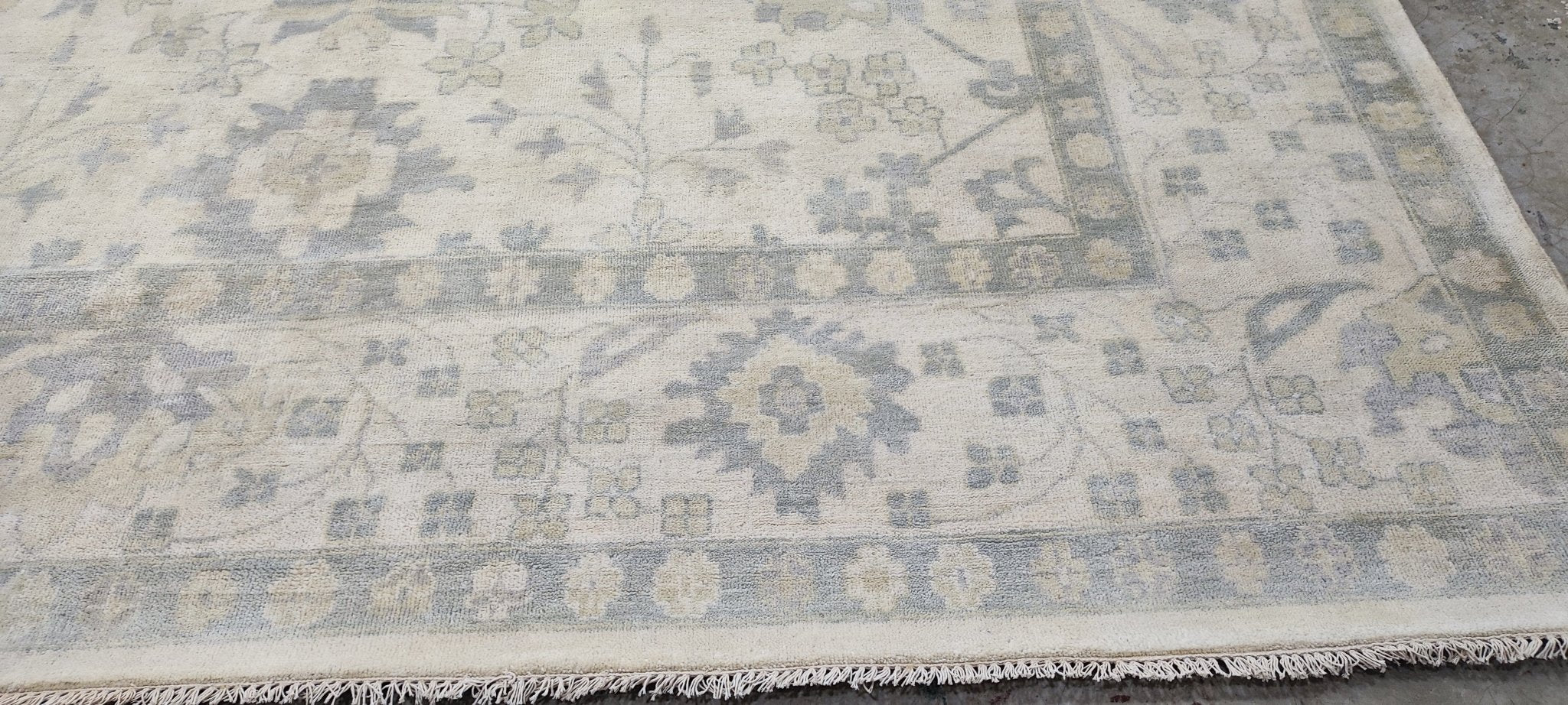 Viktoriya Agalakova Hand-Knotted Oushak Rug Ivory 10x14 | Banana Manor Rug Company