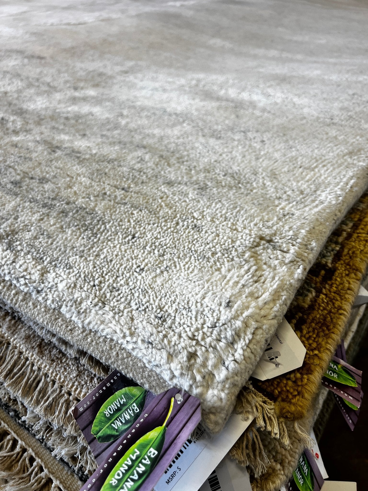 Vincent 10.3x14.3 Hand-Knotted Natural Modern | Banana Manor Rug Factory Outlet