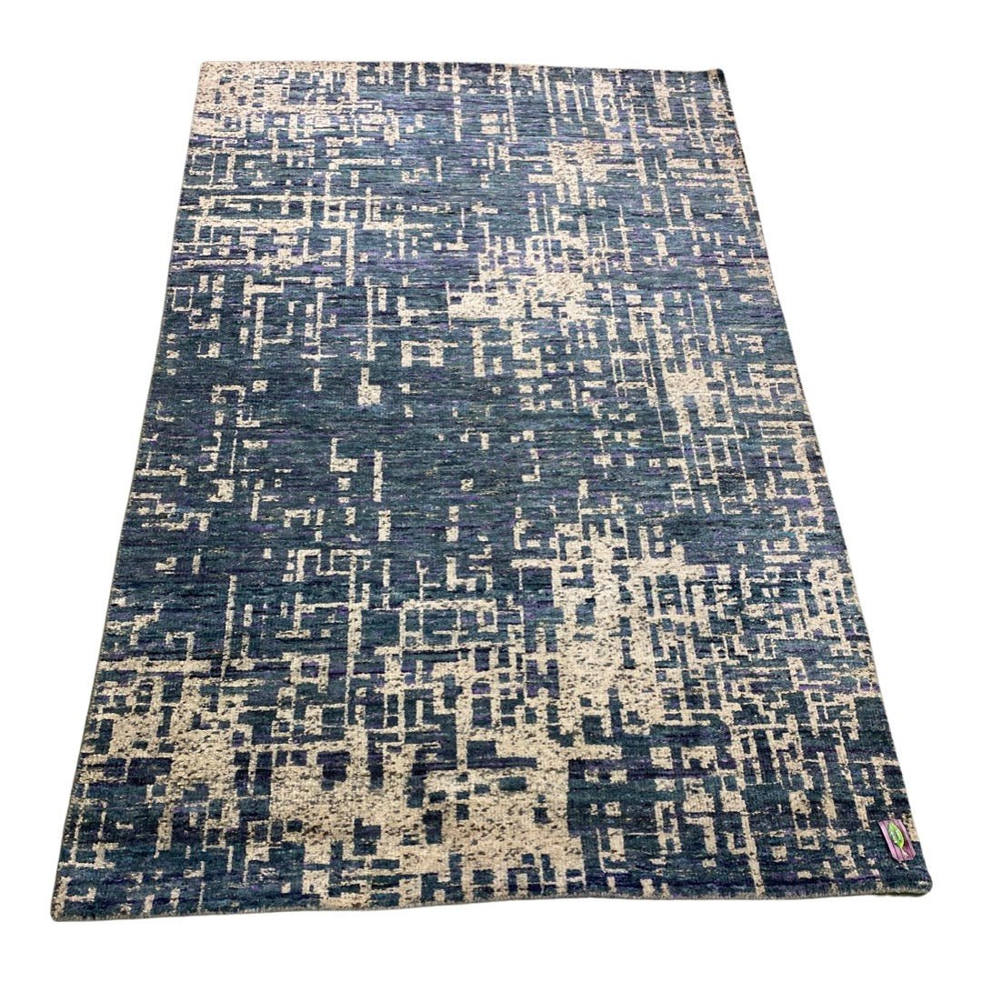 Vincent Hand Knotted Wool Viscose Cotton 5.9 x 9.0 | Banana Manor Rug Company