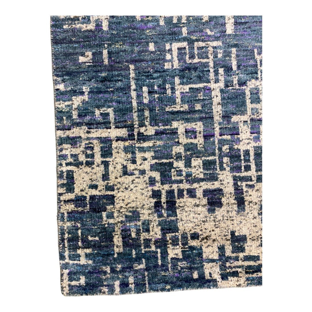 Vincent Hand Knotted Wool Viscose Cotton 5.9 x 9.0 | Banana Manor Rug Company