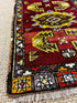 Vintage 1.10x2.10 Turkish Oushak Red and Green Small Rug | Banana Manor Rug Factory Outlet