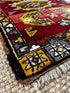 Vintage 1.10x2.10 Turkish Oushak Red and Green Small Rug | Banana Manor Rug Factory Outlet
