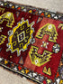 Vintage 1.10x2.10 Turkish Oushak Red and Green Small Rug | Banana Manor Rug Factory Outlet