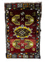 Vintage 1.10x2.10 Turkish Oushak Red and Green Small Rug | Banana Manor Rug Factory Outlet