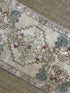 Vintage 1.5x2.11 Beige and Blue Turkish Oushak Small Rug | Banana Manor Rug Factory Outlet