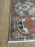 Vintage 1.6x2.11 Red and Grey Turkish Oushak Small Rug | Banana Manor Rug Factory Outlet