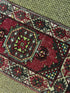 Vintage 1.6x2.11 Turkish Oushak Red and White Multicolor Small Rug | Banana Manor Rug Factory Outlet