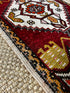 Vintage 1.6x3 Turkish Oushak Dark Red and Gold Small Rug | Banana Manor Rug Factory Outlet