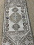 Vintage 1.6x3.8 Turkish Oushak Silver Gray Small Rug | Banana Manor Rug Factory Outlet