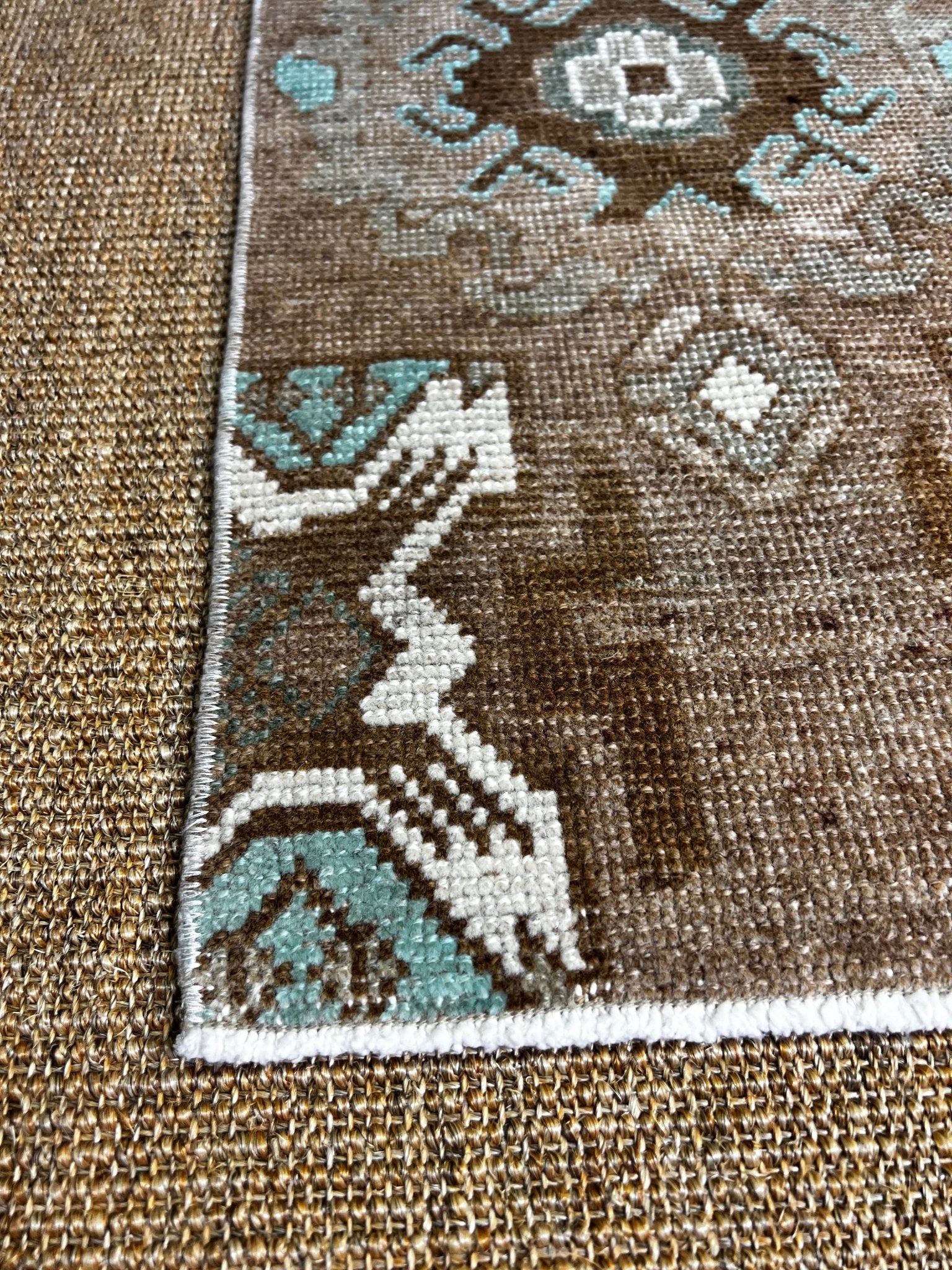 Vintage 1.7x2.6 Turkish Oushak Small Rug | Banana Manor Rug Factory Outlet