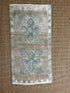 Vintage 1.7x3 Tan and Blue Turkish Oushak Small Rug | Banana Manor Rug Factory Outlet