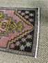Vintage 1.7x3.1 Turkish Oushak Pink and Black Small Rug | Banana Manor Rug Factory Outlet