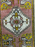 Vintage 1.7x3.2 Turkish Oushak Dark Pink and Gray Small Rug | Banana Manor Rug Factory Outlet