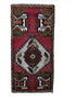 Vintage 1.7x3.2 Turkish Oushak Red and Gray Small Rug | Banana Manor Rug Factory Outlet