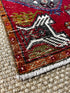 Vintage 1.7x3.4 Turkish Oushak Red Multicolor Small Rug | Banana Manor Rug Factory Outlet
