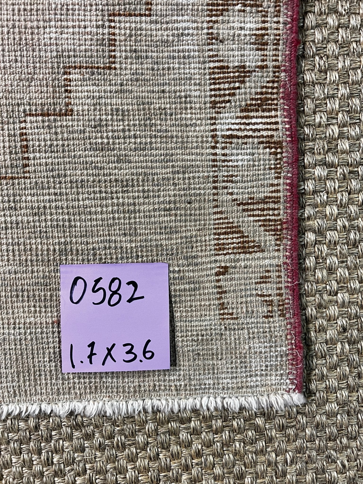 Vintage 1.7x3.6 Turkish Oushak Silver and Beige Small Rug | Banana Manor Rug Factory Outlet