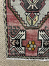 Vintage 1.7x3.8 Turkish Oushak Rust and Gray Small Rug | Banana Manor Rug Factory Outlet