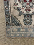 Vintage 1.7x3.9 Turkish Oushak Blue and Beige Small Rug | Banana Manor Rug Factory Outlet