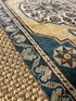 Vintage 1.7x4 Turkish Oushak Navy and Gold Small Rug | Banana Manor Rug Factory Outlet