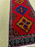 Vintage 1.7x4.7 Turkish Oushak Red Multicolor Small Rug | Banana Manor Rug Factory Outlet